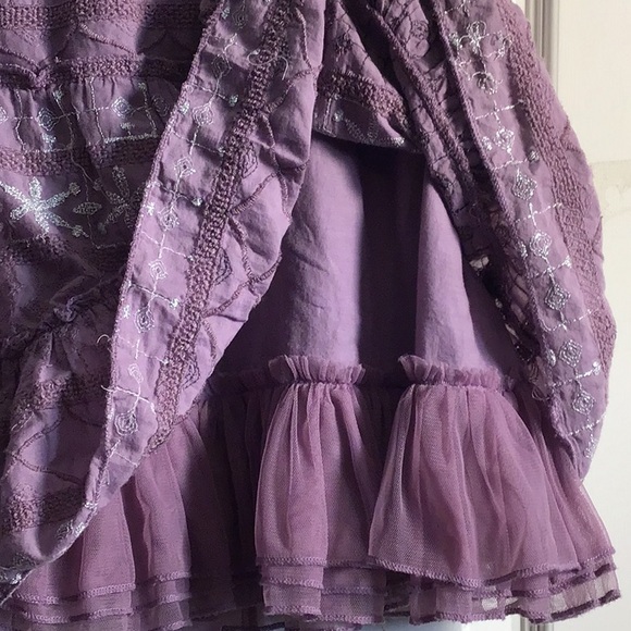 Lilac, free people, mini skirt, Preloved, 100% cotton size small - Picture 4 of 6